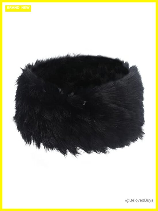 Rabbit Fur Headband Winter Earwarmer Stretchy Hair Band Earmuffs main image 6